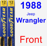 Front Wiper Blade Pack for 1988 Jeep Wrangler - Premium