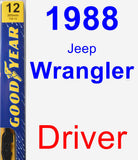 Driver Wiper Blade for 1988 Jeep Wrangler - Premium