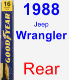 Rear Wiper Blade for 1988 Jeep Wrangler - Premium