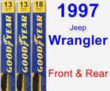 Front & Rear Wiper Blade Pack for 1997 Jeep Wrangler - Premium
