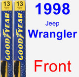 Front Wiper Blade Pack for 1998 Jeep Wrangler - Premium