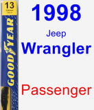 Passenger Wiper Blade for 1998 Jeep Wrangler - Premium