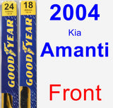 Front Wiper Blade Pack for 2004 Kia Amanti - Premium