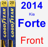 Front Wiper Blade Pack for 2014 Kia Forte - Premium