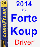 Driver Wiper Blade for 2014 Kia Forte Koup - Premium