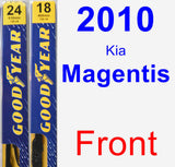 Front Wiper Blade Pack for 2010 Kia Magentis - Premium