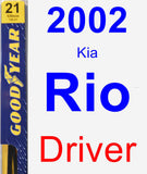 Driver Wiper Blade for 2002 Kia Rio - Premium