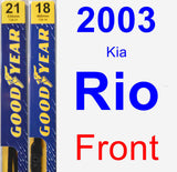 Front Wiper Blade Pack for 2003 Kia Rio - Premium