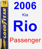 Passenger Wiper Blade for 2006 Kia Rio - Premium