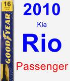 Passenger Wiper Blade for 2010 Kia Rio - Premium