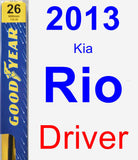 Driver Wiper Blade for 2013 Kia Rio - Premium