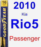 Passenger Wiper Blade for 2010 Kia Rio5 - Premium