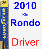 Driver Wiper Blade for 2010 Kia Rondo - Premium