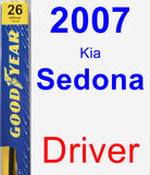 Driver Wiper Blade for 2007 Kia Sedona - Premium