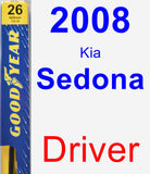 Driver Wiper Blade for 2008 Kia Sedona - Premium