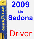 Driver Wiper Blade for 2009 Kia Sedona - Premium