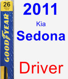Driver Wiper Blade for 2011 Kia Sedona - Premium