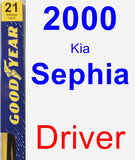 Driver Wiper Blade for 2000 Kia Sephia - Premium