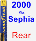 Rear Wiper Blade for 2000 Kia Sephia - Premium