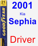 Driver Wiper Blade for 2001 Kia Sephia - Premium