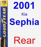 Rear Wiper Blade for 2001 Kia Sephia - Premium