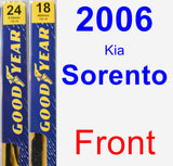 Front Wiper Blade Pack for 2006 Kia Sorento - Premium