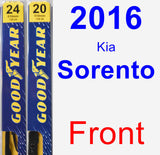 Front Wiper Blade Pack for 2016 Kia Sorento - Premium
