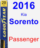 Passenger Wiper Blade for 2016 Kia Sorento - Premium