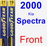 Front Wiper Blade Pack for 2000 Kia Spectra - Premium