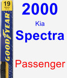 Passenger Wiper Blade for 2000 Kia Spectra - Premium