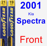 Front Wiper Blade Pack for 2001 Kia Spectra - Premium