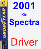 Driver Wiper Blade for 2001 Kia Spectra - Premium