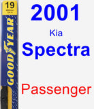 Passenger Wiper Blade for 2001 Kia Spectra - Premium