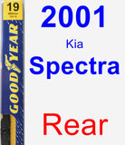 Rear Wiper Blade for 2001 Kia Spectra - Premium
