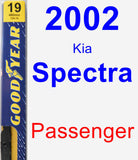Passenger Wiper Blade for 2002 Kia Spectra - Premium