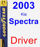 Driver Wiper Blade for 2003 Kia Spectra - Premium
