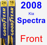 Front Wiper Blade Pack for 2008 Kia Spectra - Premium
