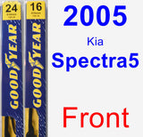 Front Wiper Blade Pack for 2005 Kia Spectra5 - Premium