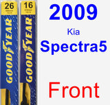 Front Wiper Blade Pack for 2009 Kia Spectra5 - Premium