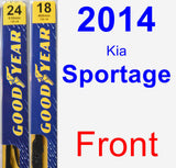 Front Wiper Blade Pack for 2014 Kia Sportage - Premium