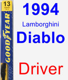 Driver Wiper Blade for 1994 Lamborghini Diablo - Premium
