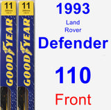 Front Wiper Blade Pack for 1993 Land Rover Defender 110 - Premium