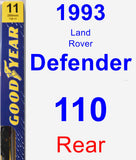 Rear Wiper Blade for 1993 Land Rover Defender 110 - Premium