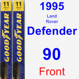 Front Wiper Blade Pack for 1995 Land Rover Defender 90 - Premium