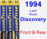 Front & Rear Wiper Blade Pack for 1994 Land Rover Discovery - Premium