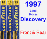 Front & Rear Wiper Blade Pack for 1997 Land Rover Discovery - Premium