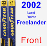 Front Wiper Blade Pack for 2002 Land Rover Freelander - Premium