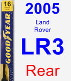 Rear Wiper Blade for 2005 Land Rover LR3 - Premium