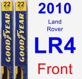 Front Wiper Blade Pack for 2010 Land Rover LR4 - Premium