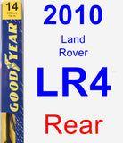 Rear Wiper Blade for 2010 Land Rover LR4 - Premium